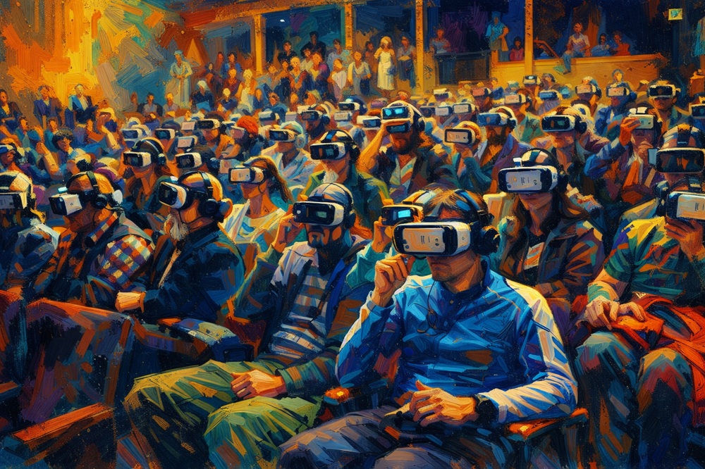 VR Headsets in auditorium
