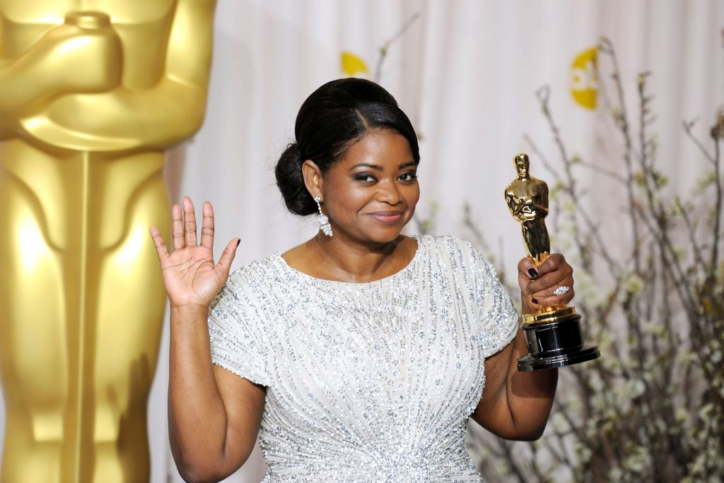 Octavia Spencer with her Academy Award in 2012