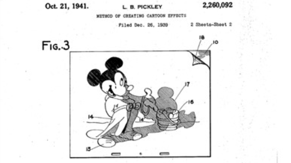 US Patent 2,260,092, which is held by Disney