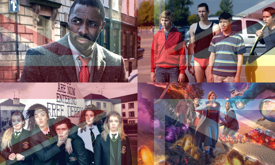 Collage of British TV shows