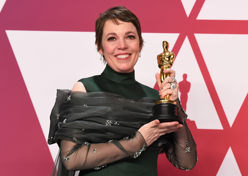 livia Coleman with her Oscar in 2019