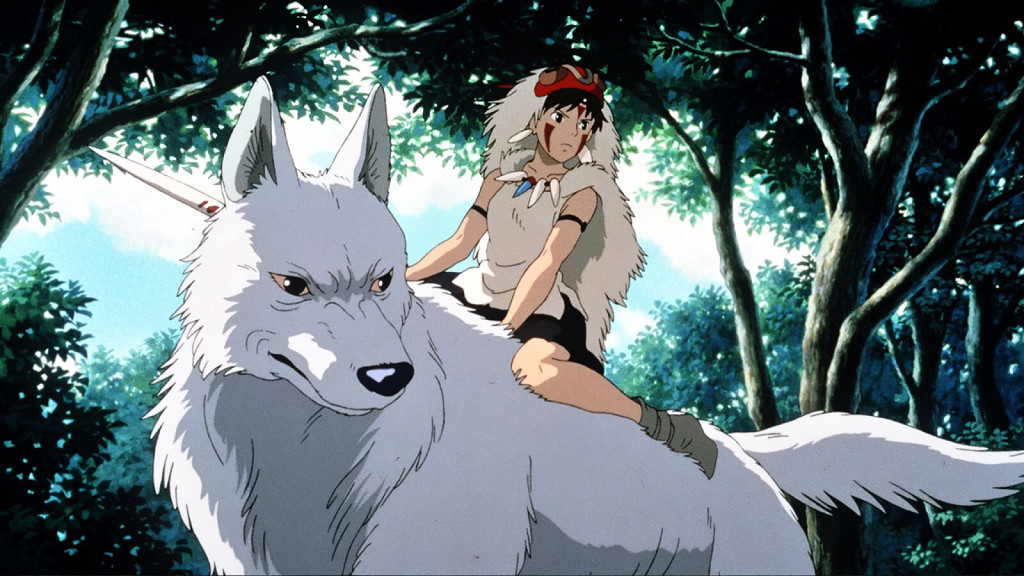 San and her wolf family are ready to battle the humans destroying the forest // Credit: Studio Ghibli