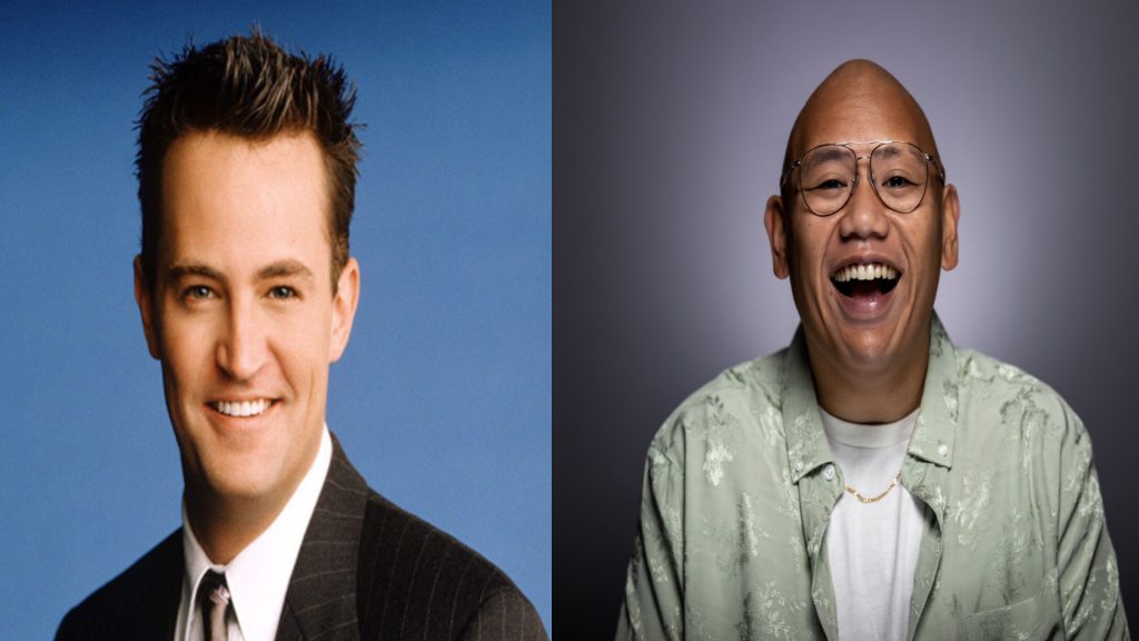 Jacob Batalon (right) channelling the humour of Matthew Perry's (left) Chandler // Credit: Kaplan & IMDb