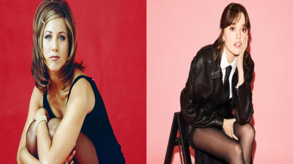 This image has an empty alt attribute; its file name is Rachel-Aimee-1024x576.jpg
Jennifer Aniston (left) made Rachel a 90s icon and Aimee Lou Wood (right) has the same spirit // Credits: Byrdie & The Hollywood Reporter